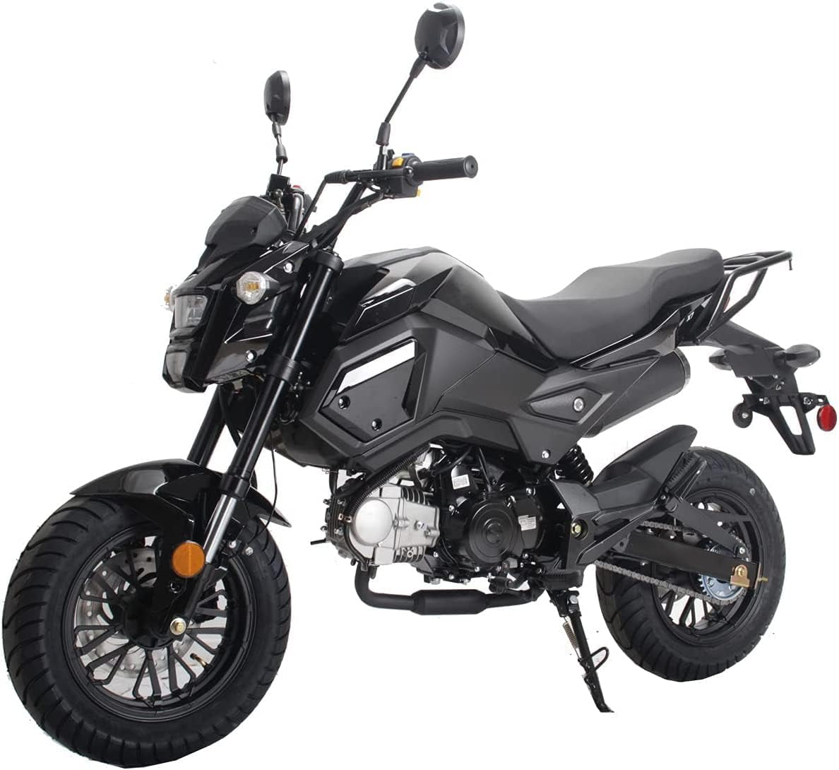 125Cc Motorcycle Bike Vader 125 Street Scooter 125Cc Motorcycle Gas Bike, Scooter with Big Headlights (Black) (Factory Packaged) - Large